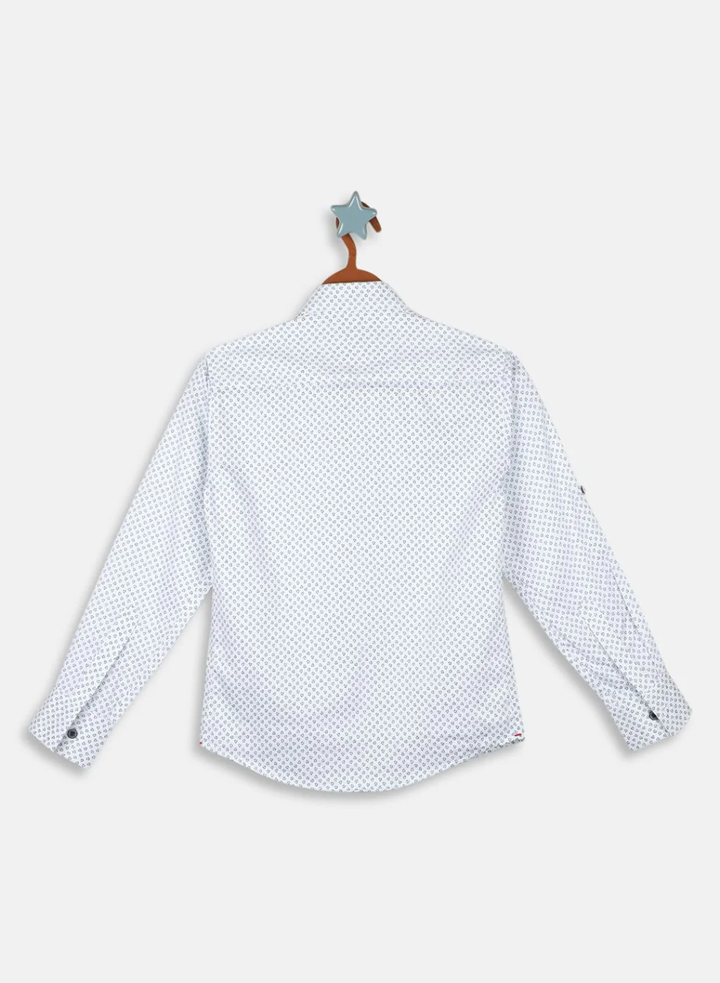 Boys White Solid Shirt - Image 2