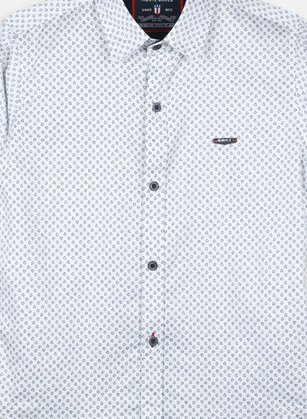Boys White Solid Shirt - Image 3