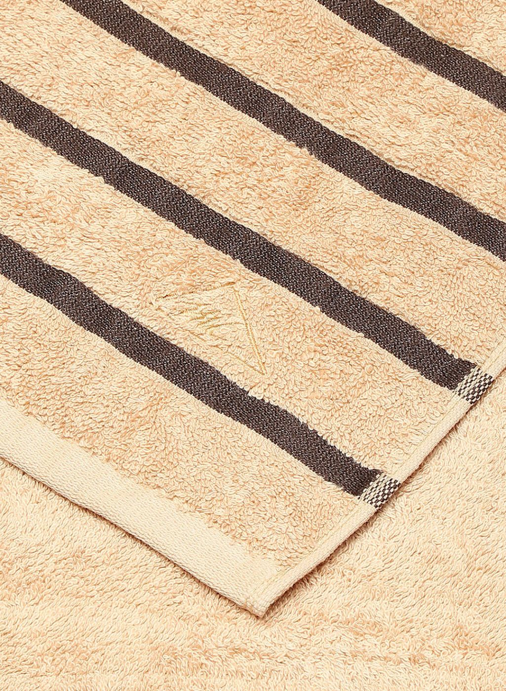 Brown & Beige Cotton 525 GSM Bath Towel (Pack of 2) - Image 3
