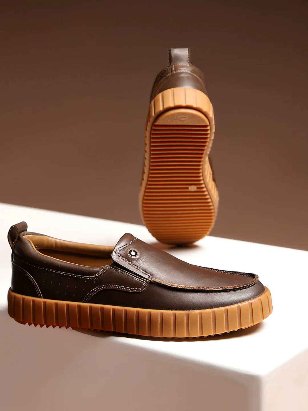 Monte Carlo Brown Casual Slip-On Loafers/Moccasins for Men