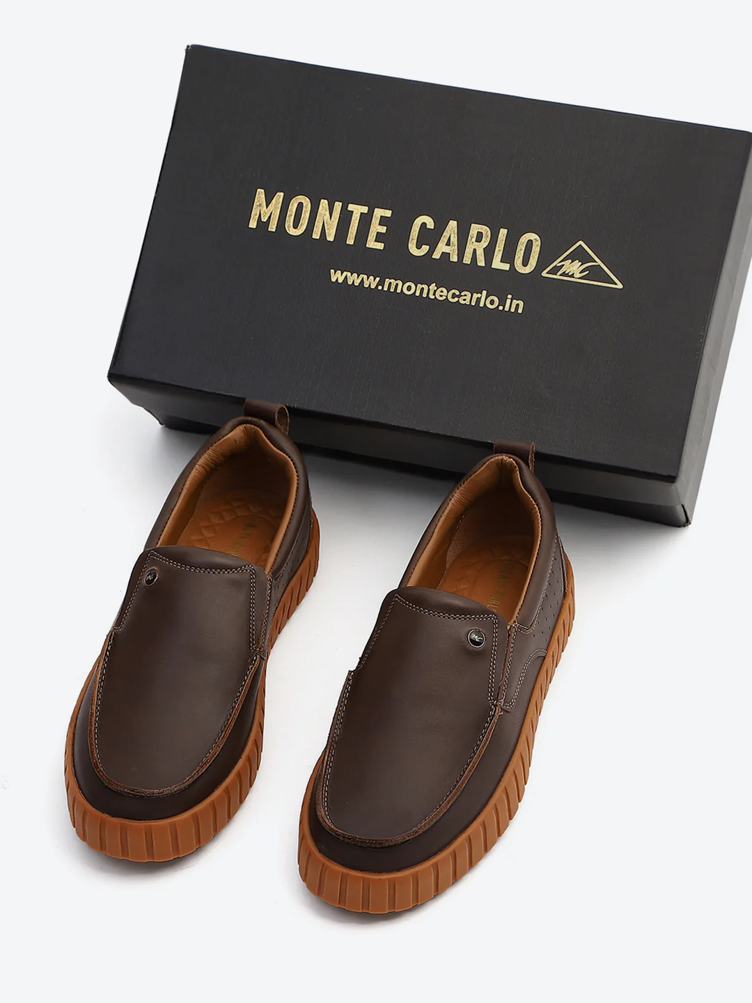 Monte Carlo Brown Casual Slip-On Loafers/Moccasins for Men - Image 2