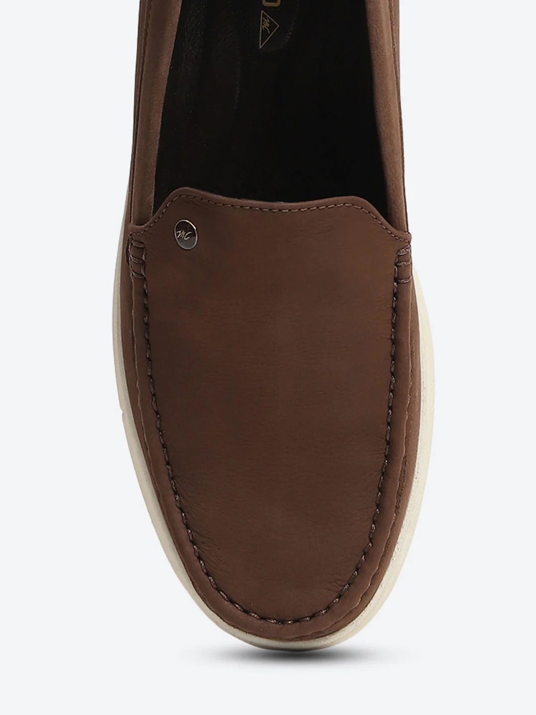Monte Carlo Brown Light Weight Nu Buck Leather Casual Slip on Loafers for Men - Image 7