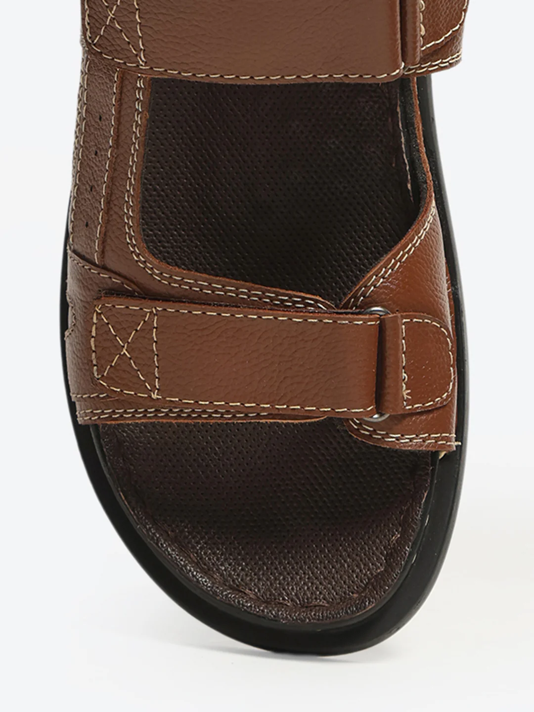 Monte Carlo Brown Velcro Adjustable Sporty Look I Daily Use Walking & Outdoor I Casual Floater Sandals for Men - Image 7