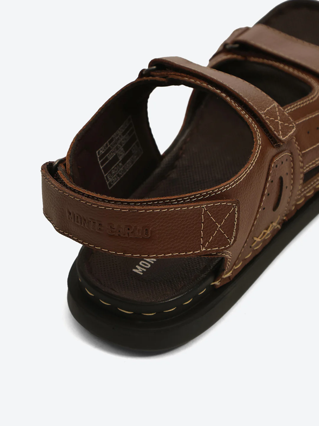 Monte Carlo Brown Velcro Adjustable Sporty Look I Daily Use Walking & Outdoor I Casual Floater Sandals for Men - Image 8