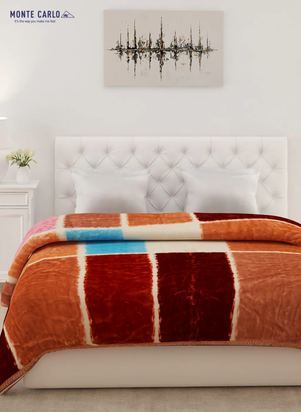 Double Bed Multicolor Mink Blanket - 1 Ply - Image 2
