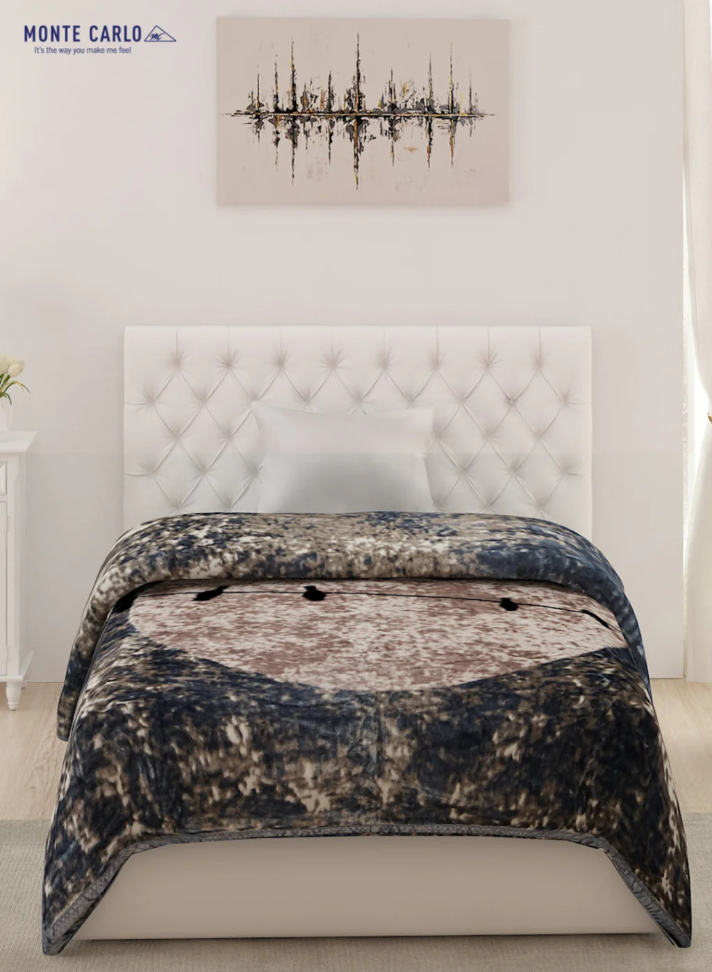 Double Bed Multicolor Mink Blanket - 1 Ply - Image 2