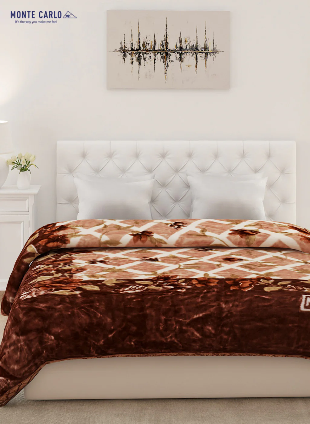 Double Bed Multicolor Mink Blanket - 2 Ply - Image 2