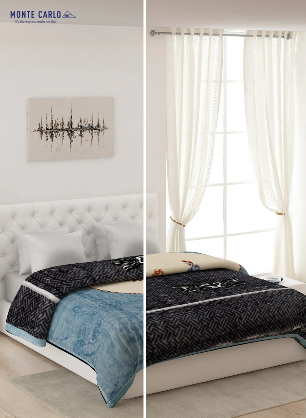 Double Bed Multicolor Mink Blanket - 2 Ply - Image 2