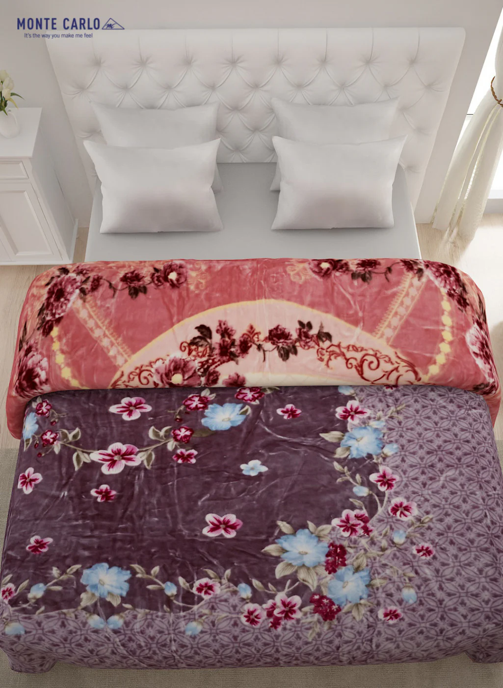 Double Bed Multicolor Mink Blanket - 2 Ply - Image 4