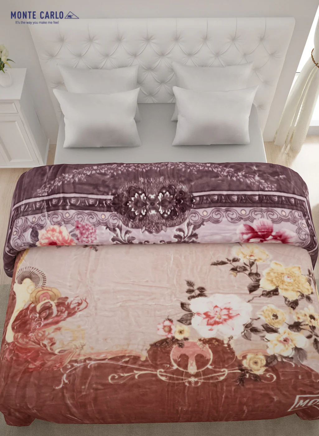 Double Bed Multicolor Mink Blanket - 2 Ply - Image 4