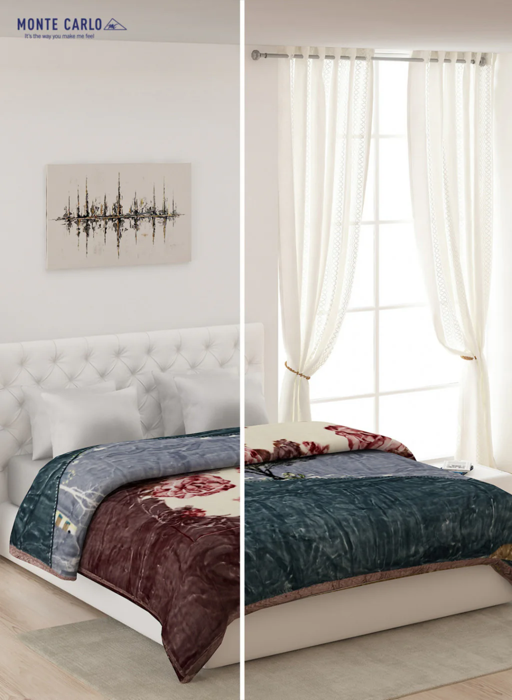 Double Bed Multicolor Mink Blanket - 2 Ply - Image 2