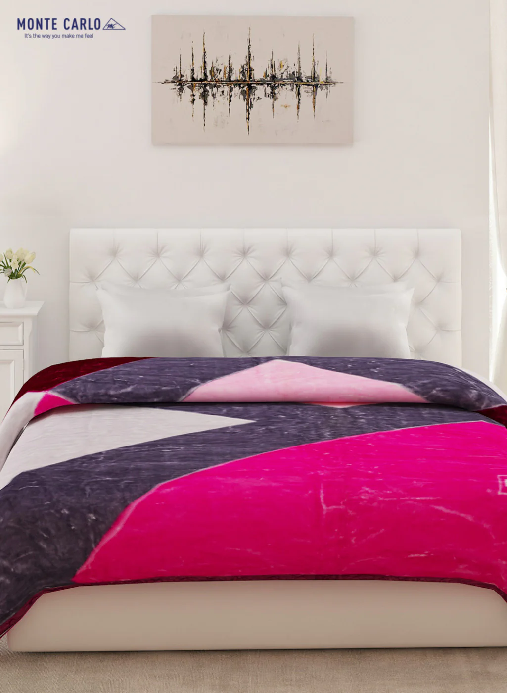 Double Bed Multicolor Mink Blanket - 2 Ply - Image 2