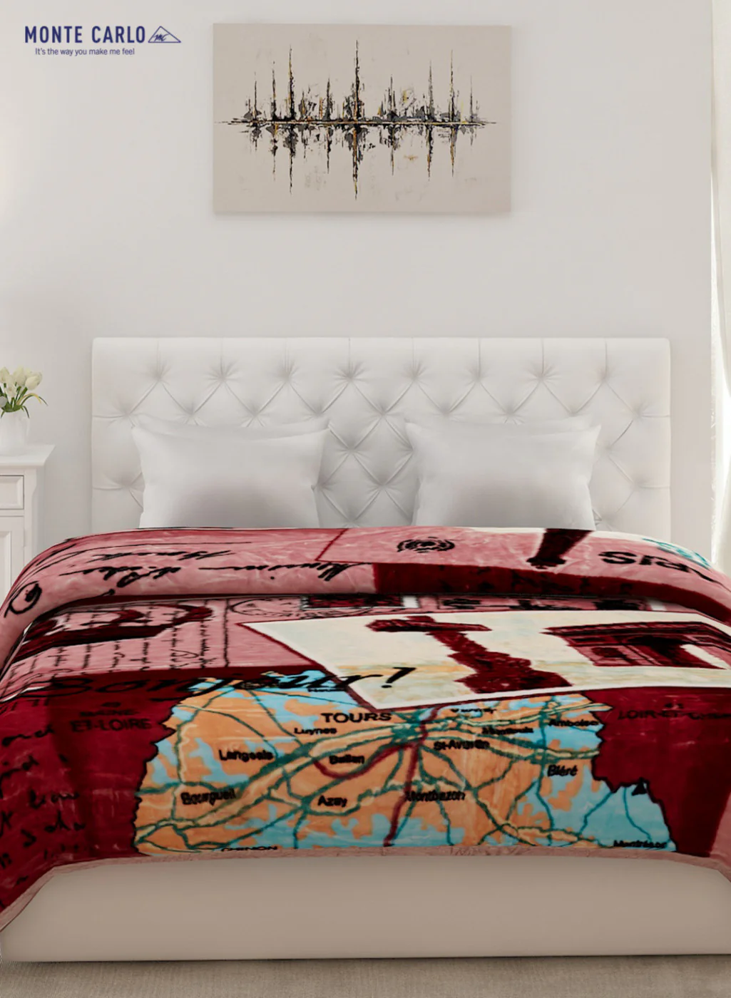 Double Bed Multicolor Mink Blanket - 2 Ply - Image 2