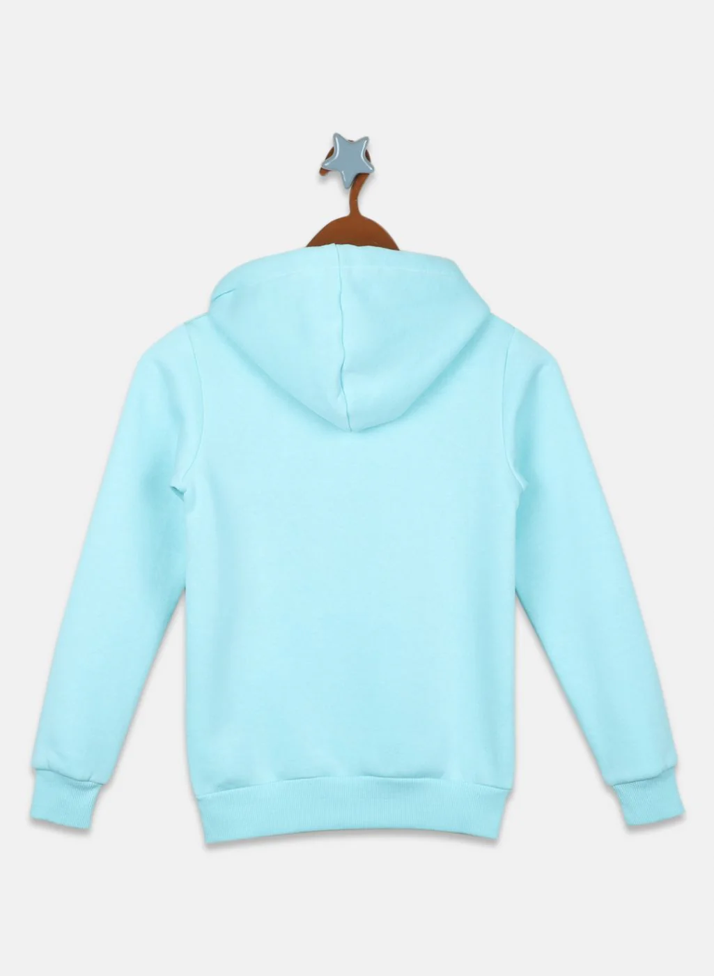 Girls Aqua Blue Printed Sweatshirt - Image 2