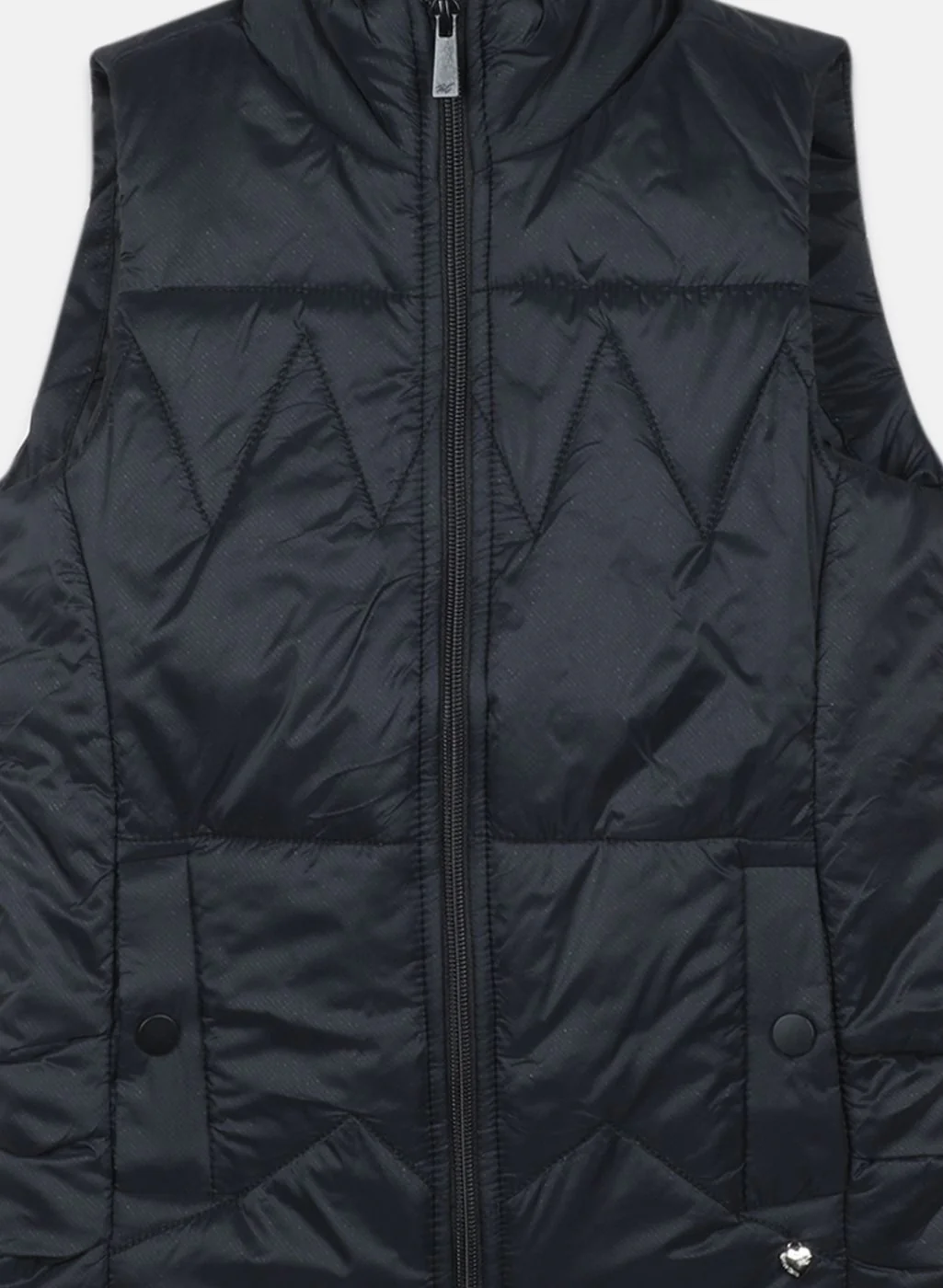 Girls Black Solid Jacket - Image 3