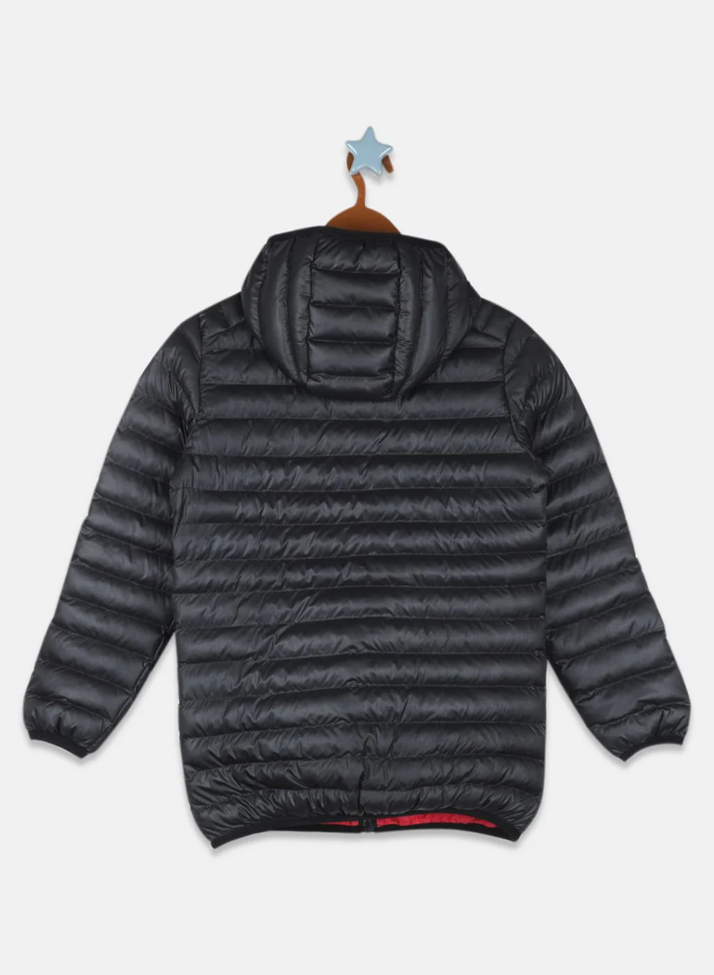 Girls Black Solid Jacket - Image 2