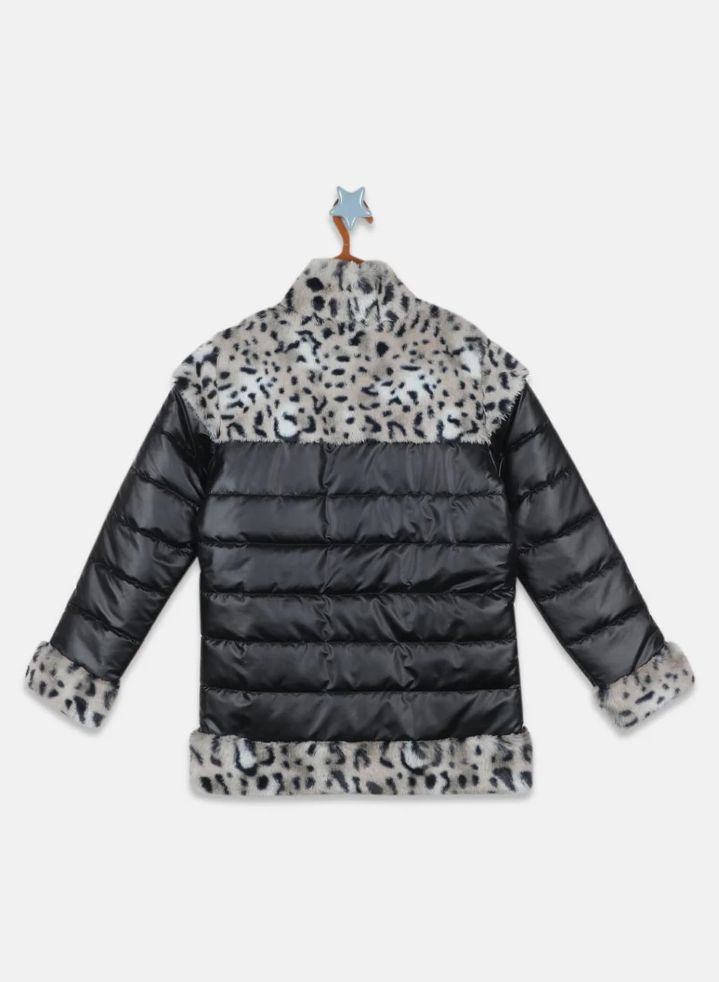 Girls Black Solid Jacket - Image 2