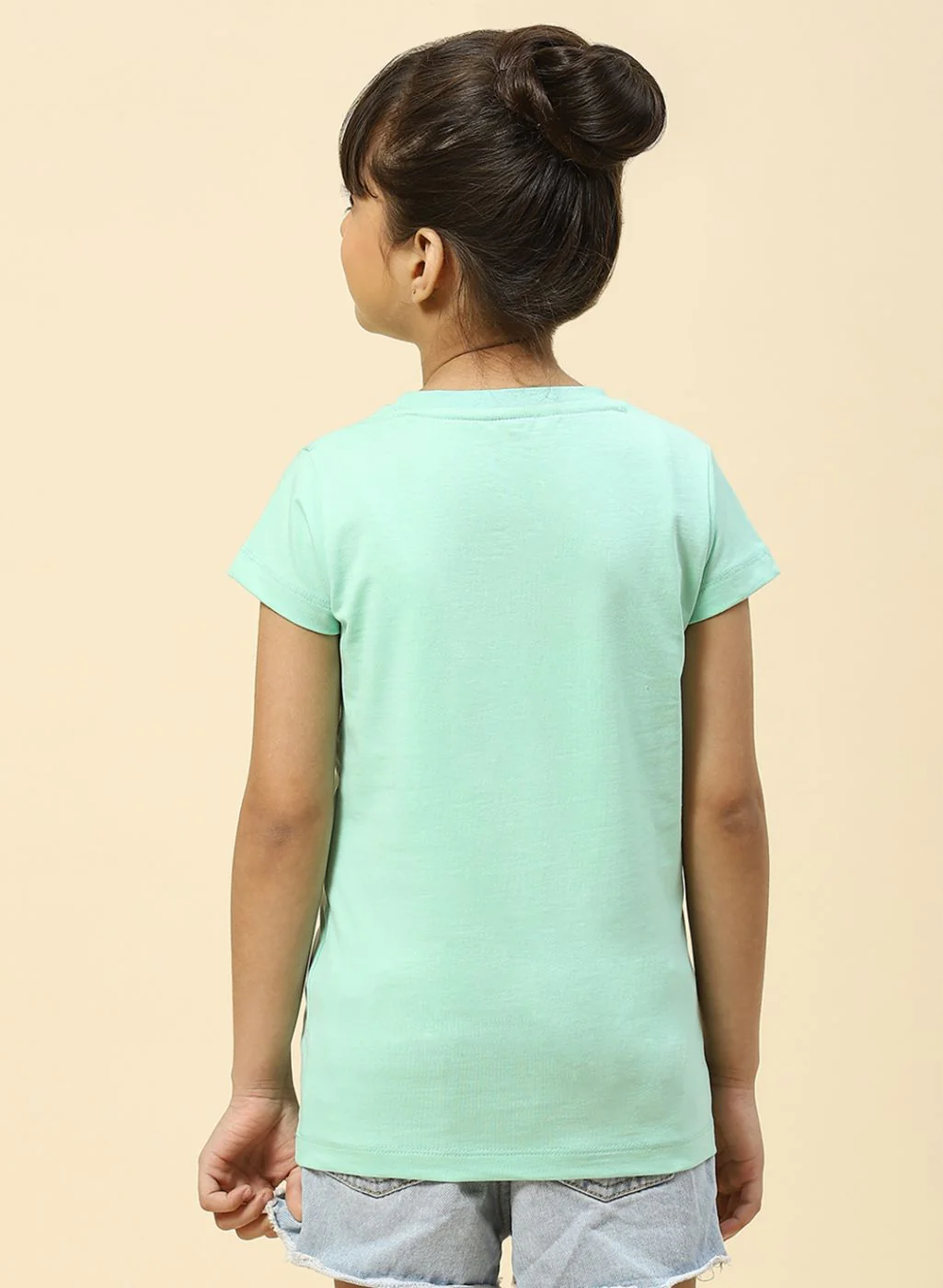 Girls Green Printed Top - Image 5