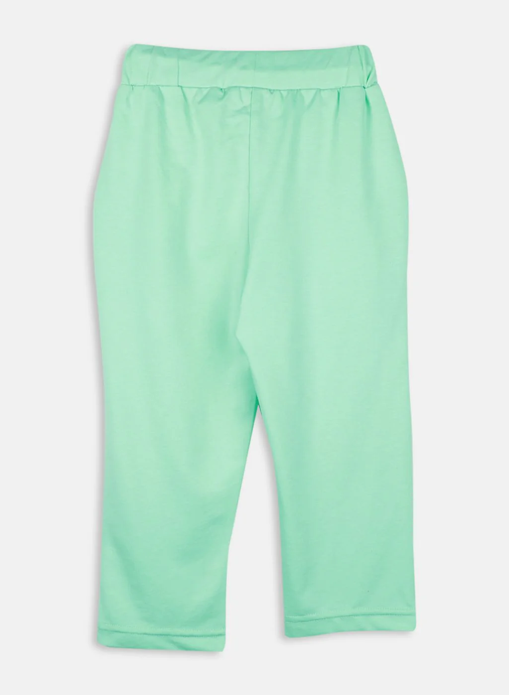 Girls Green Solid Capri - Image 2