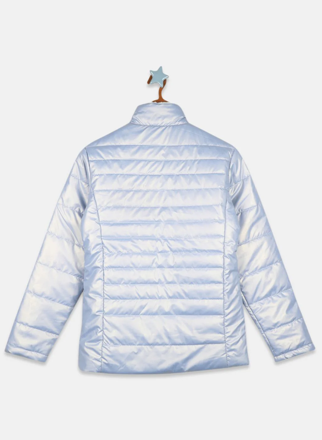 Girls Grey Printed Jacket - Image 2
