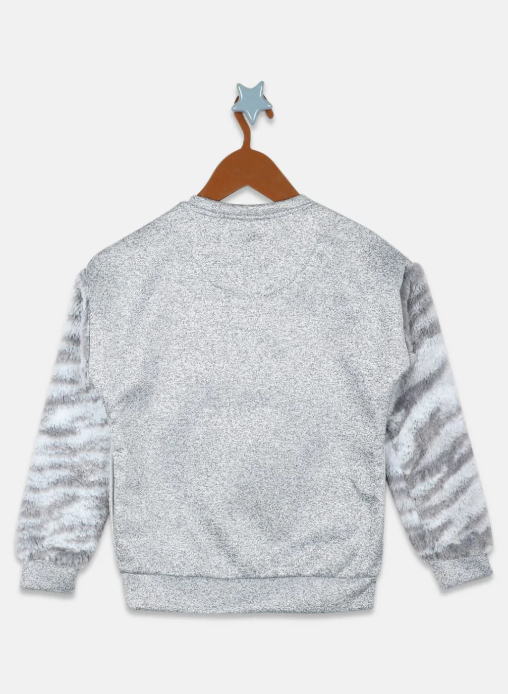 Girls Grey Printed Sweatshirt - Image 2