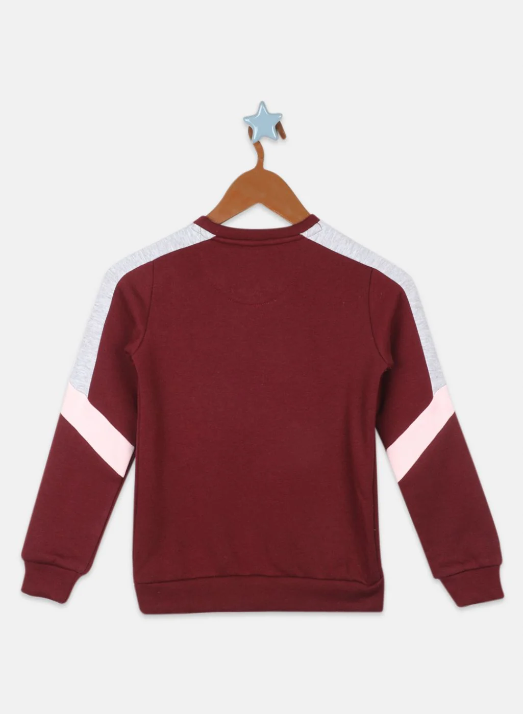 Girls Maroon Printed Sweatshirt - Image 2