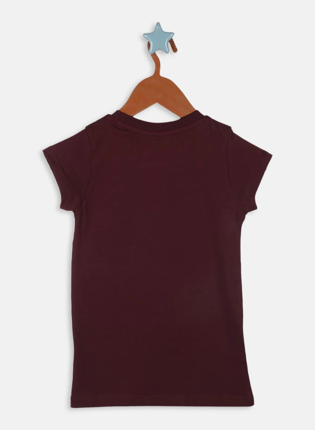Girls Maroon Printed Top - Image 2