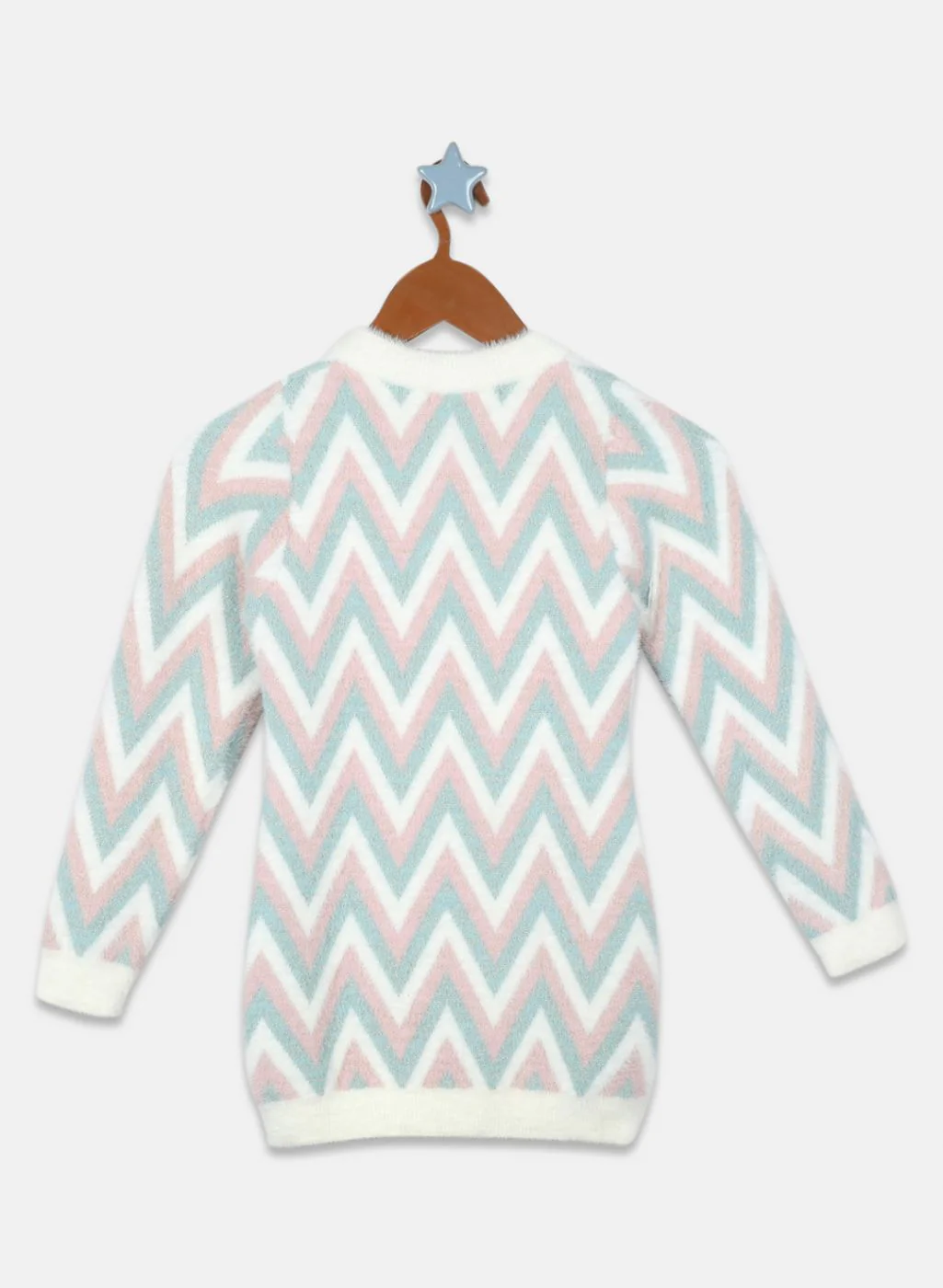 Girls Off White Solid Top - Image 2