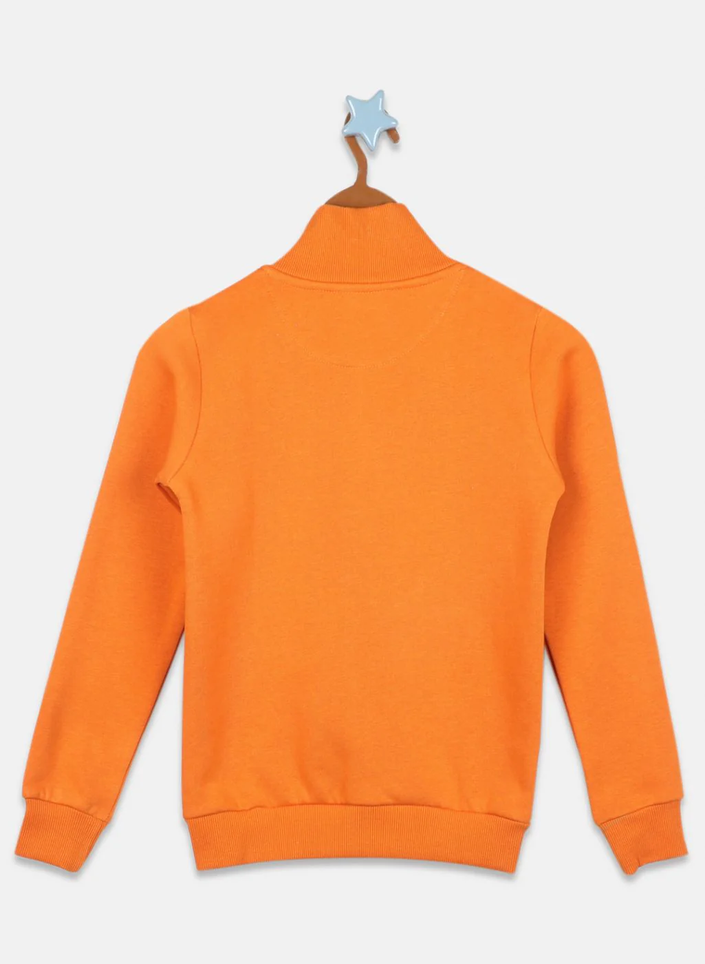 Girls Orange Solid Sweatshirt - Image 2