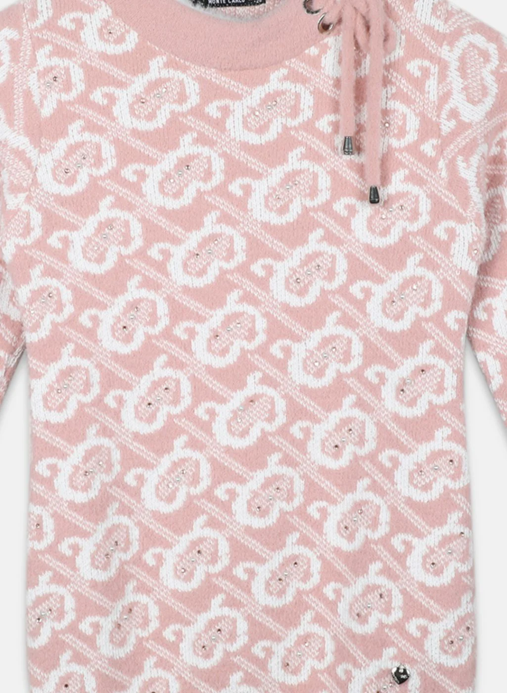 Girls Peach Jaquard Top - Image 3