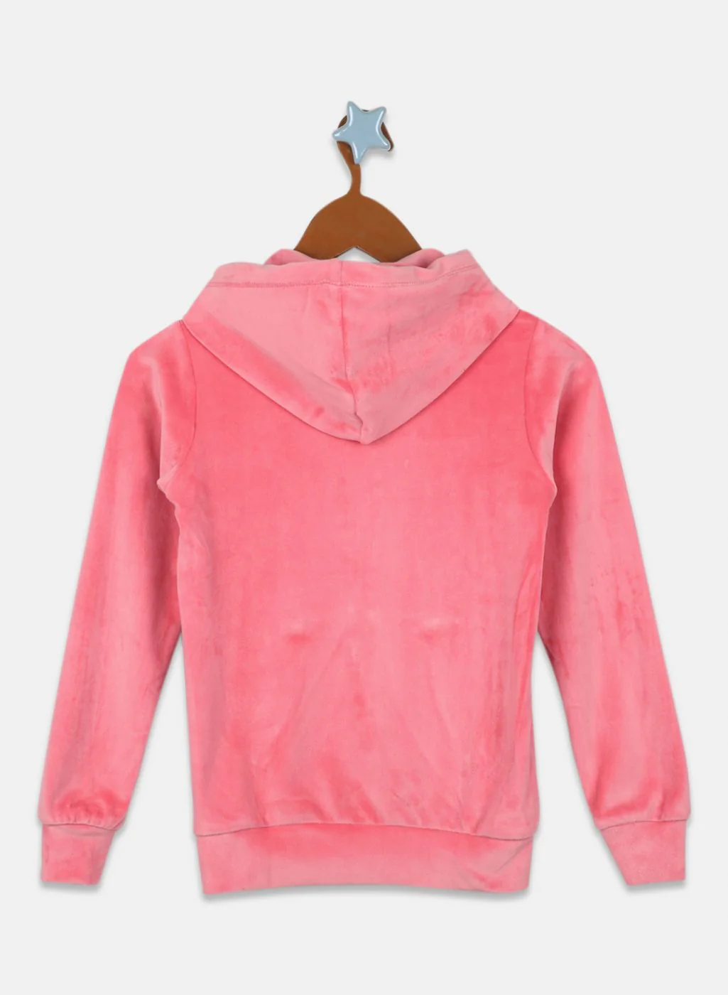 Girls Peach Solid Sweatshirt - Image 2
