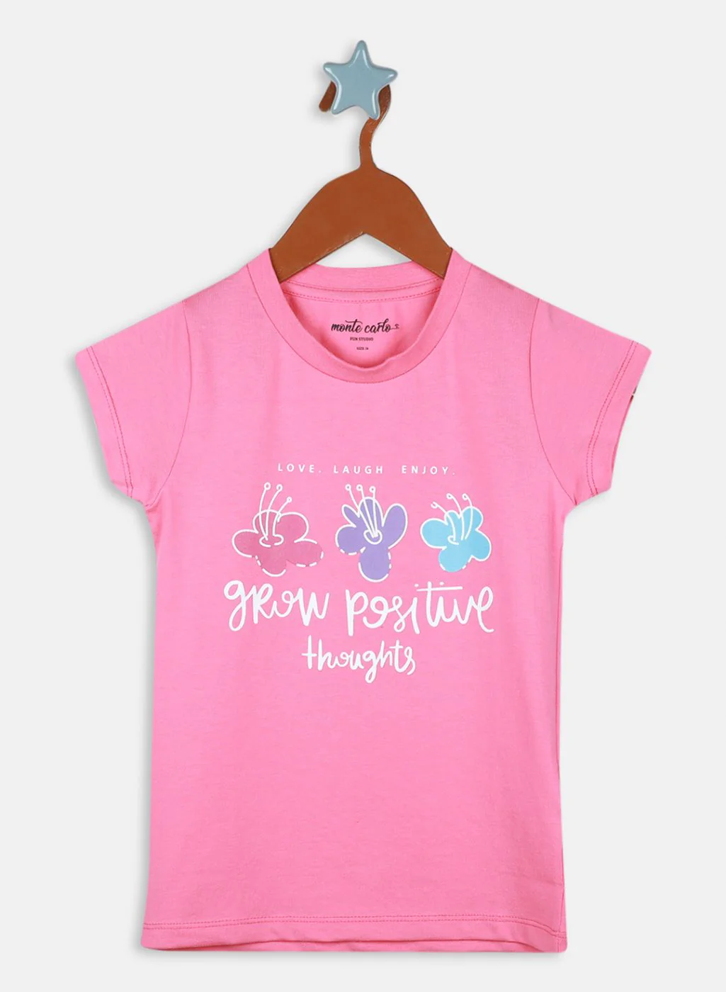 Girls Pink Printed Top 2 Pc Set - Image 2