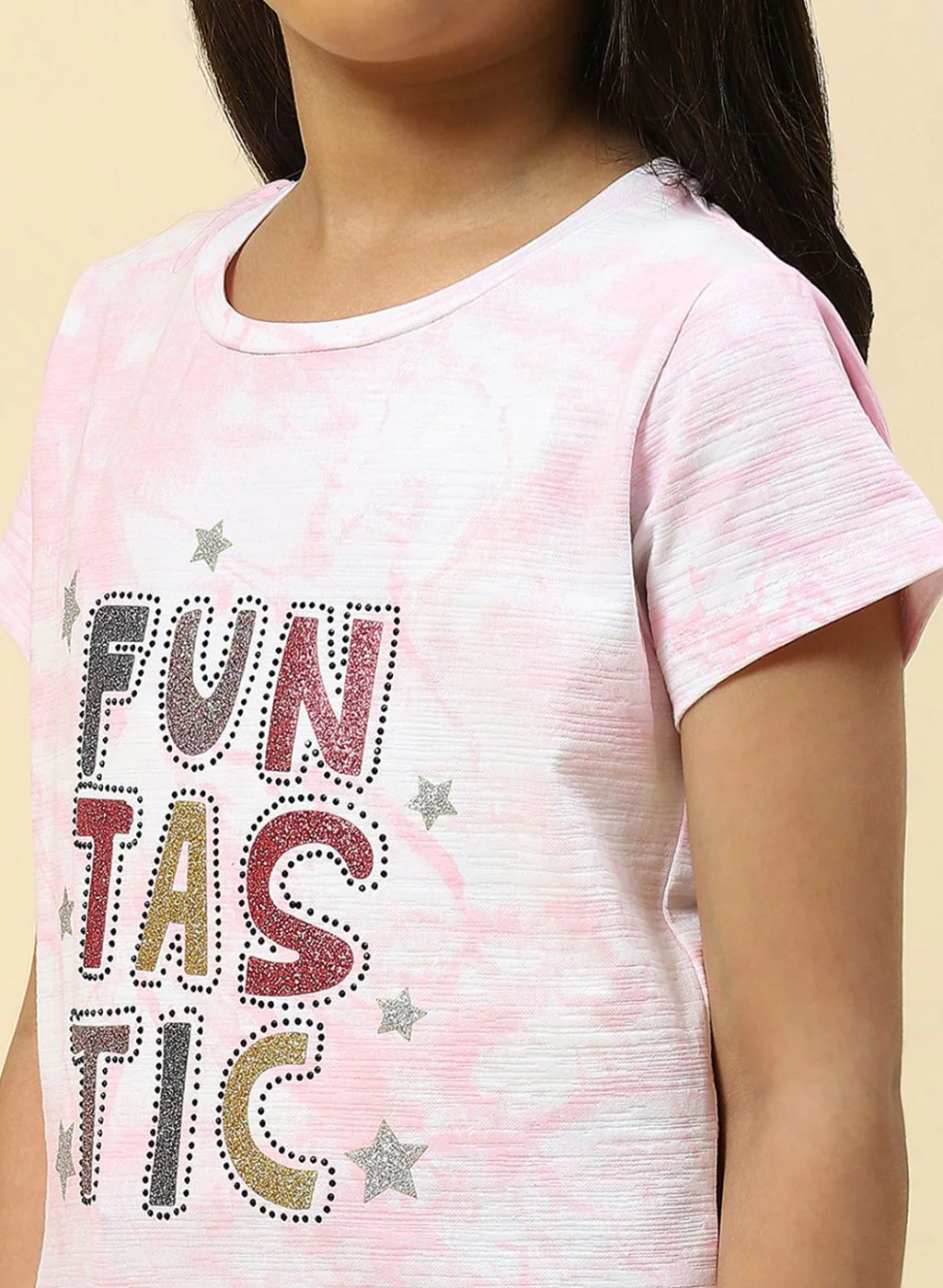 Girls Pink Printed Top - Image 6
