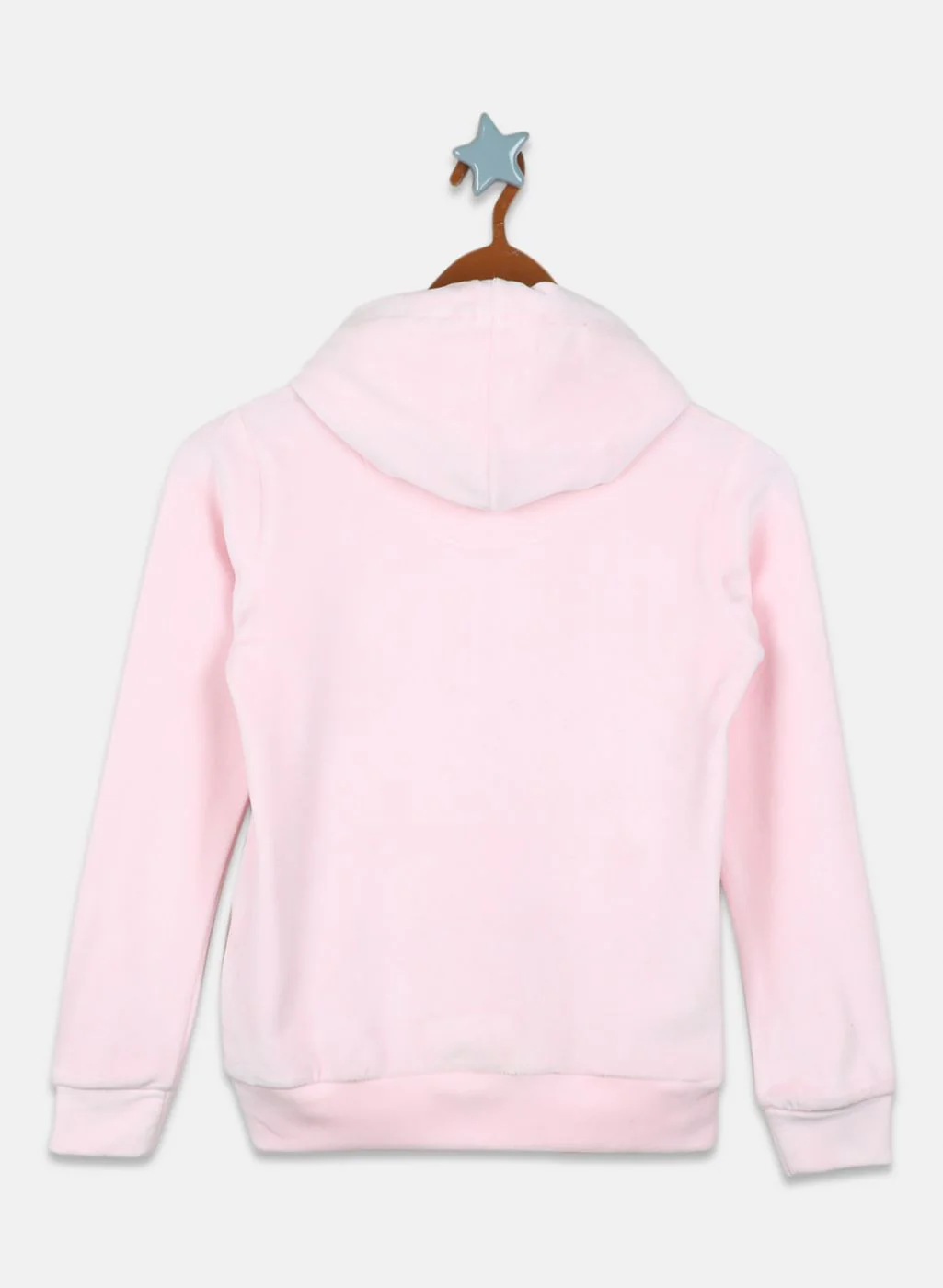 Girls Pink Solid Sweatshirt - Image 2