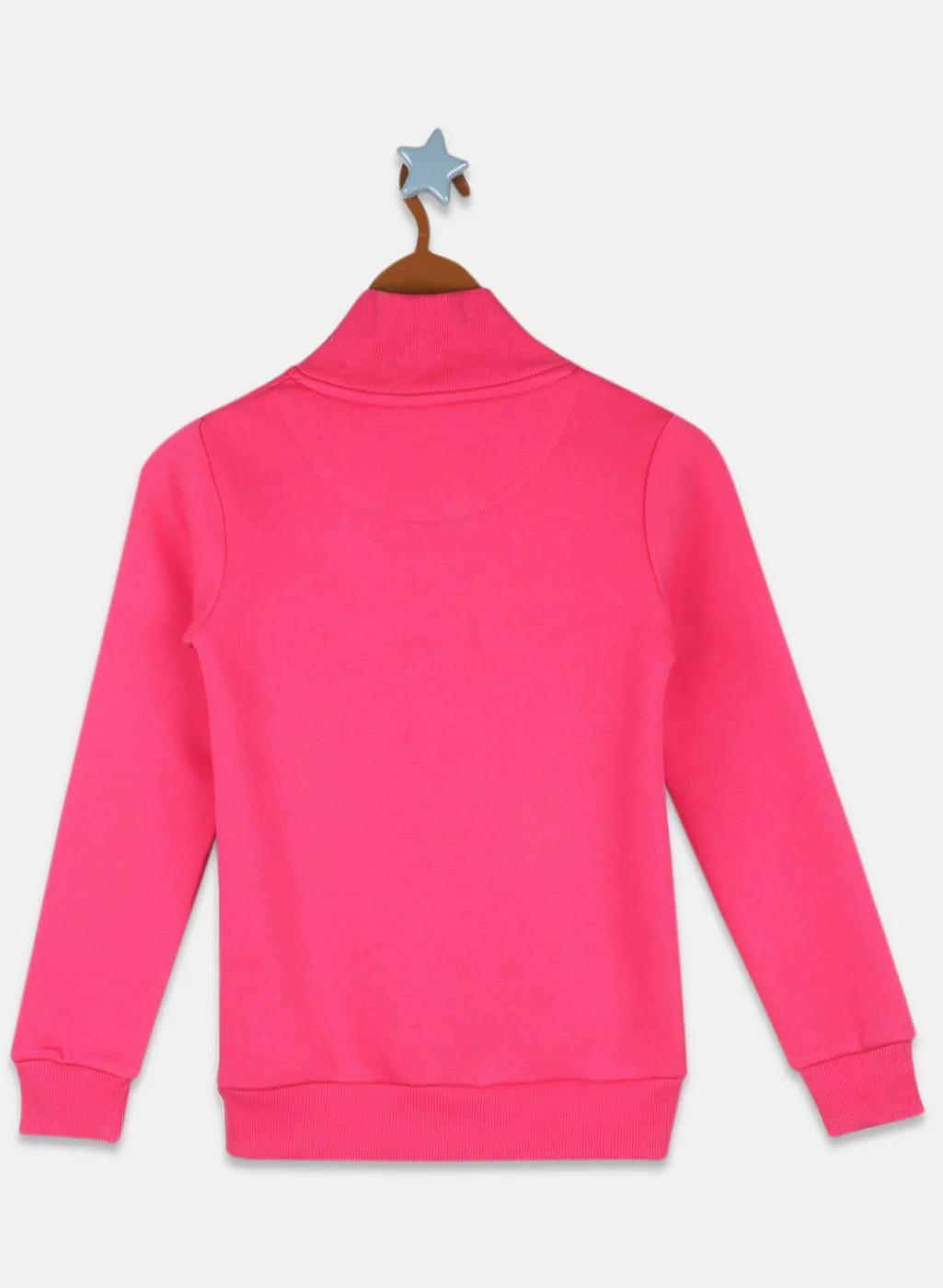 Girls Pink Solid Sweatshirt - Image 2
