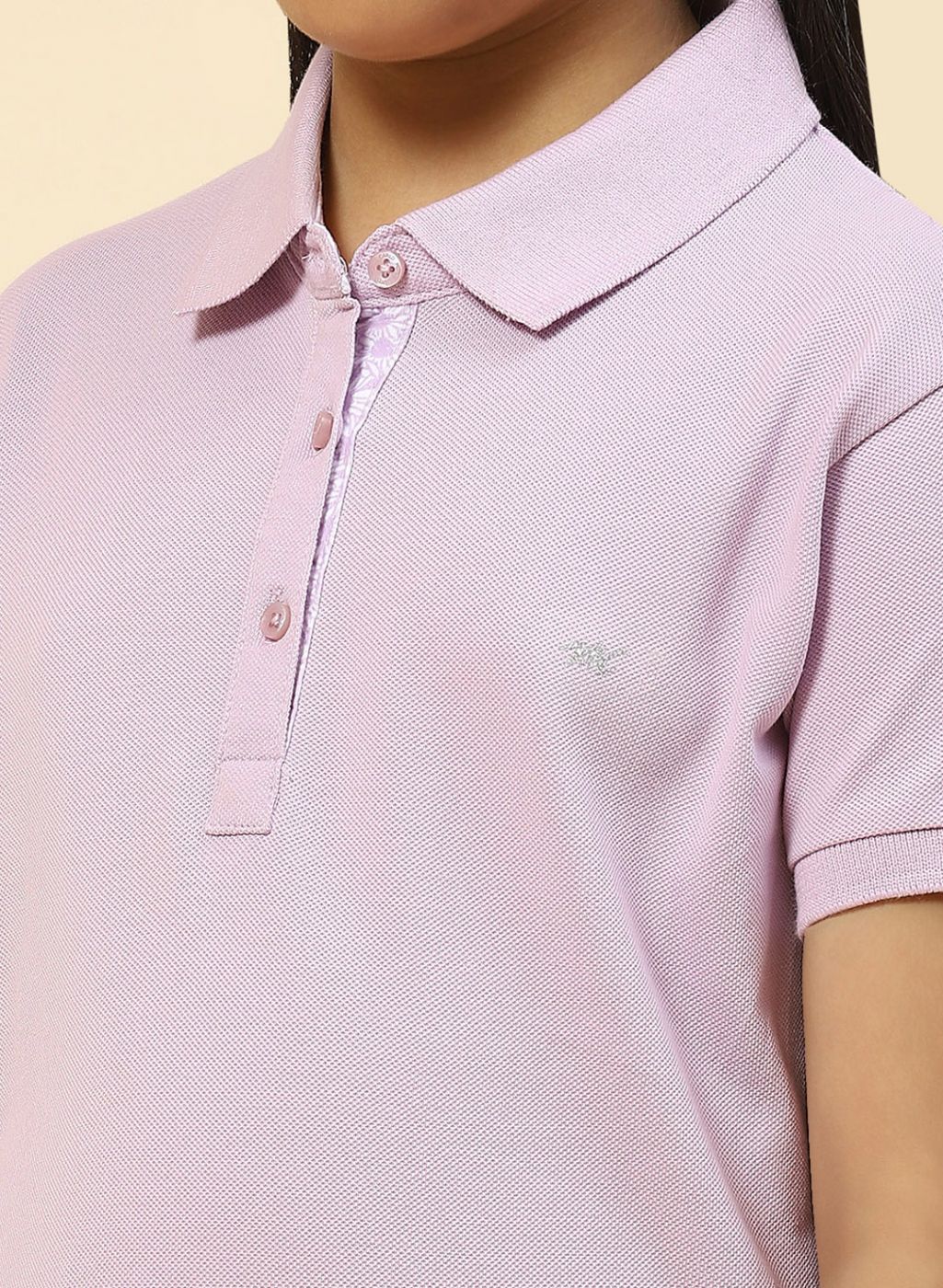 Girls Purple Plain T-Shirt - Image 6