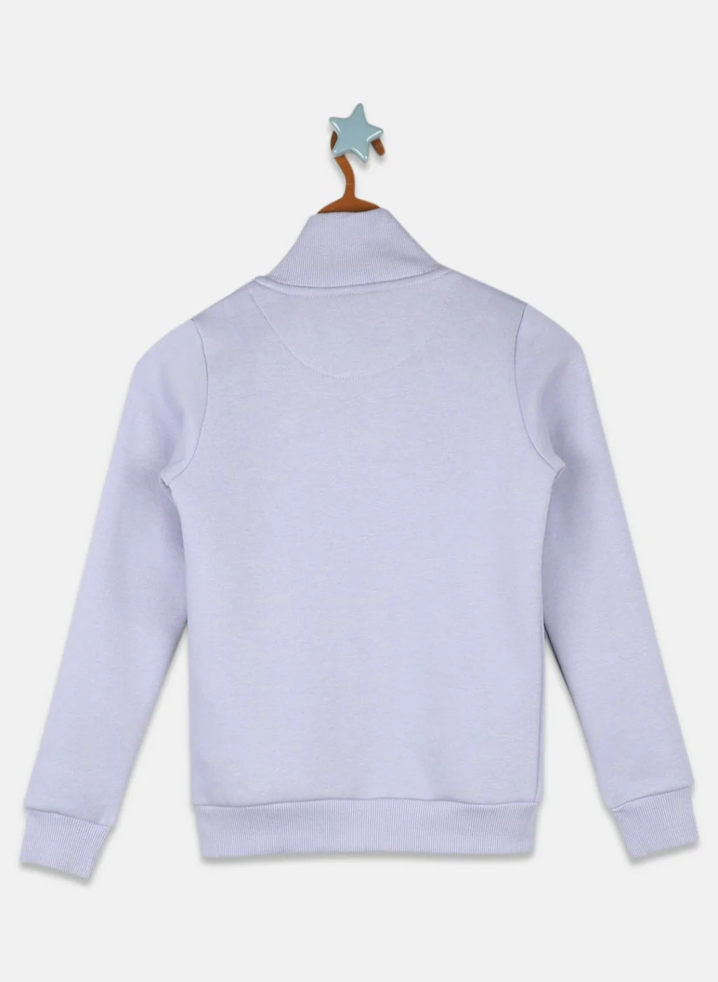 Girls Purple Solid Sweatshirt - Image 2