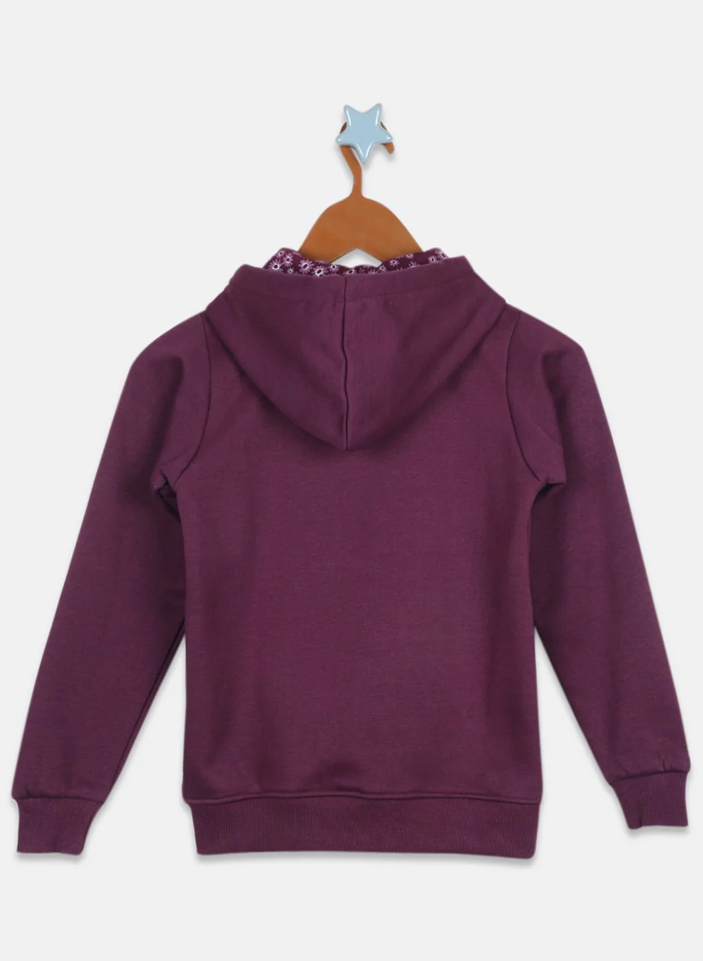 Girls Purple Solid Sweatshirt - Image 2