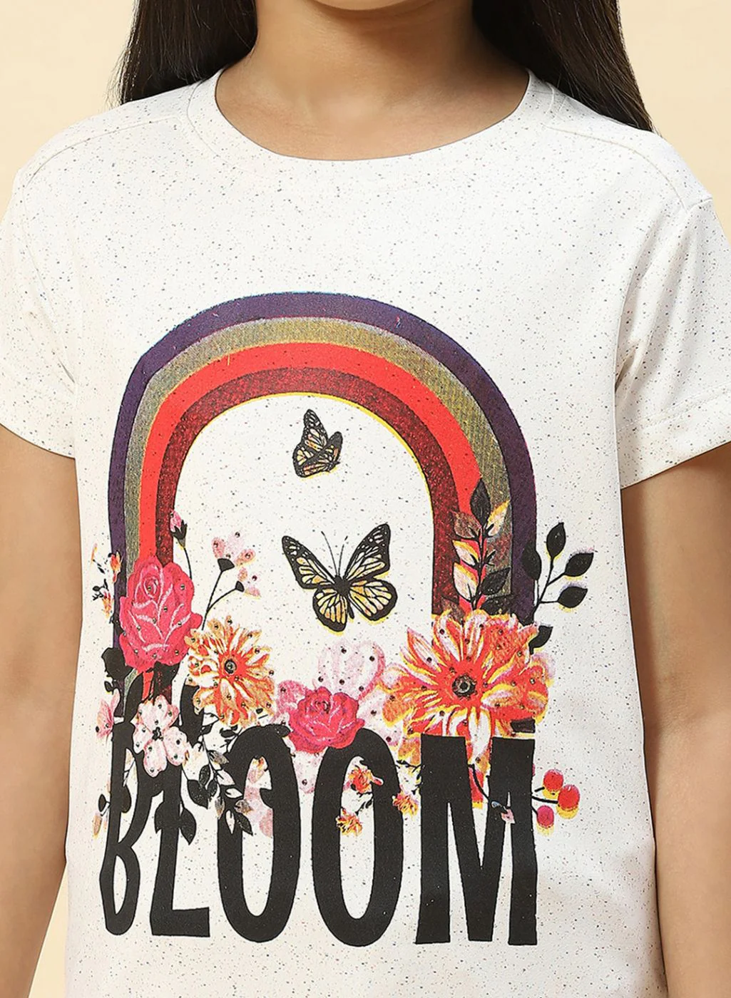 Girls White Printed Top - Image 6