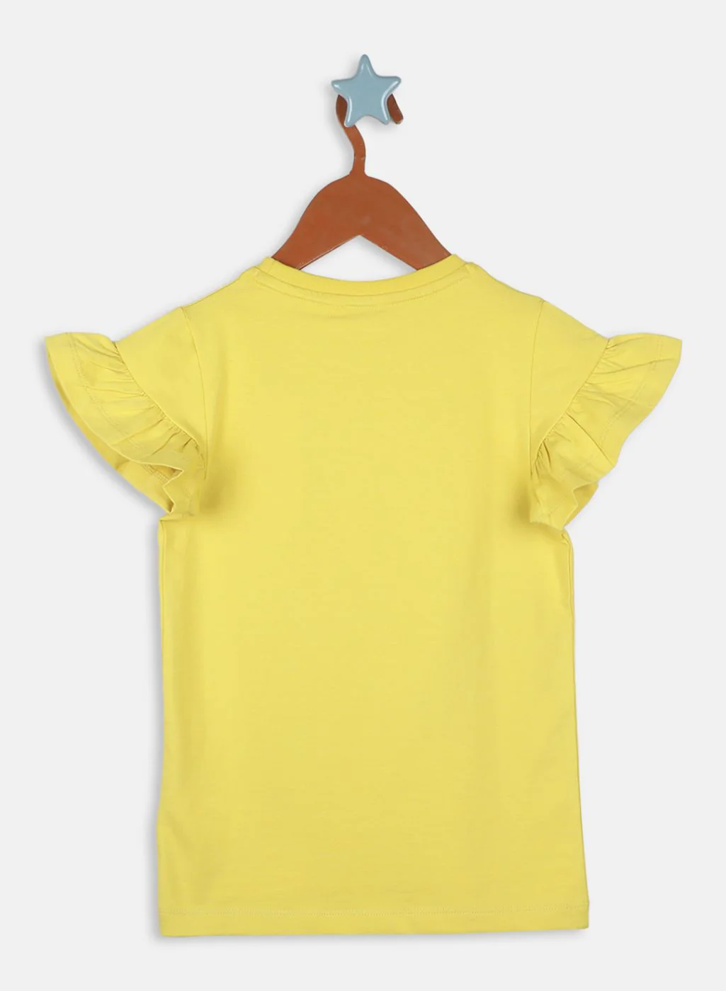 Girls Yellow Printed Top - Image 2
