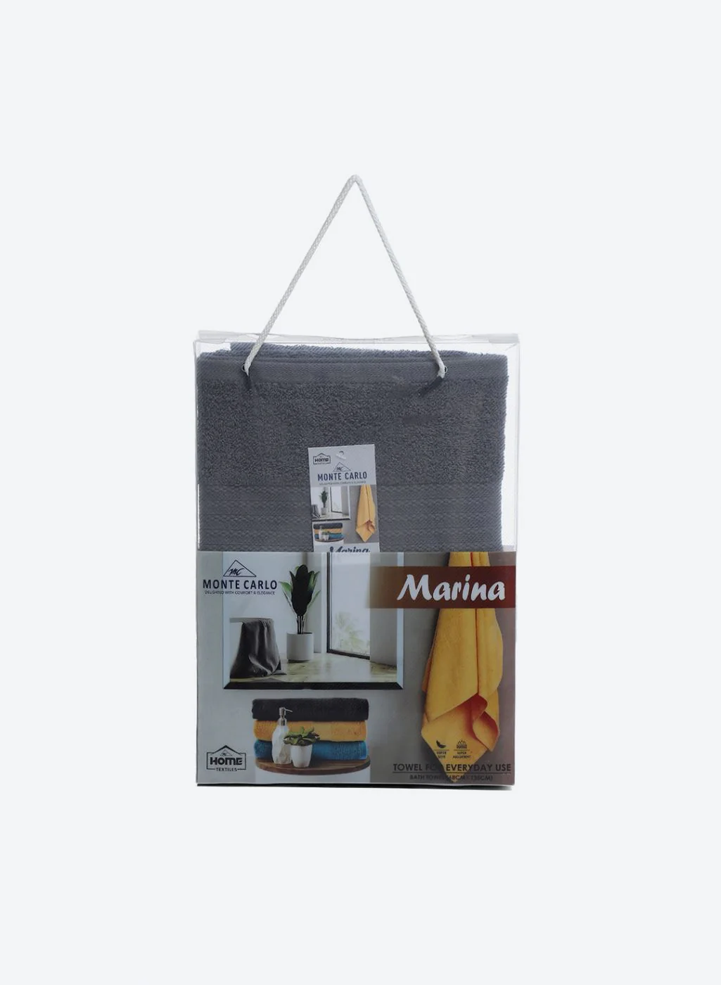 Grey Cotton 400 GSM Bath Towel - Image 5