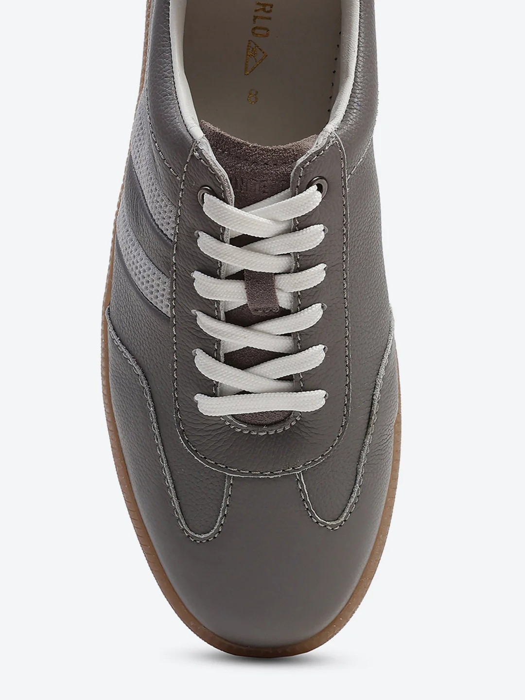 Monte Carlo Grey Smart Lace-Up Casual Sneakers for Men - Image 7