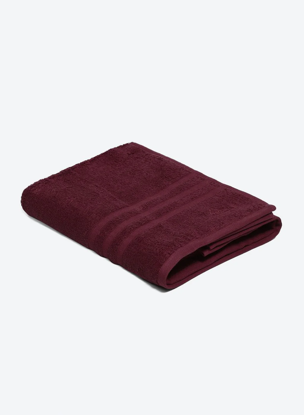 Maroon Cotton 525 GSM Bath Towel - Image 2