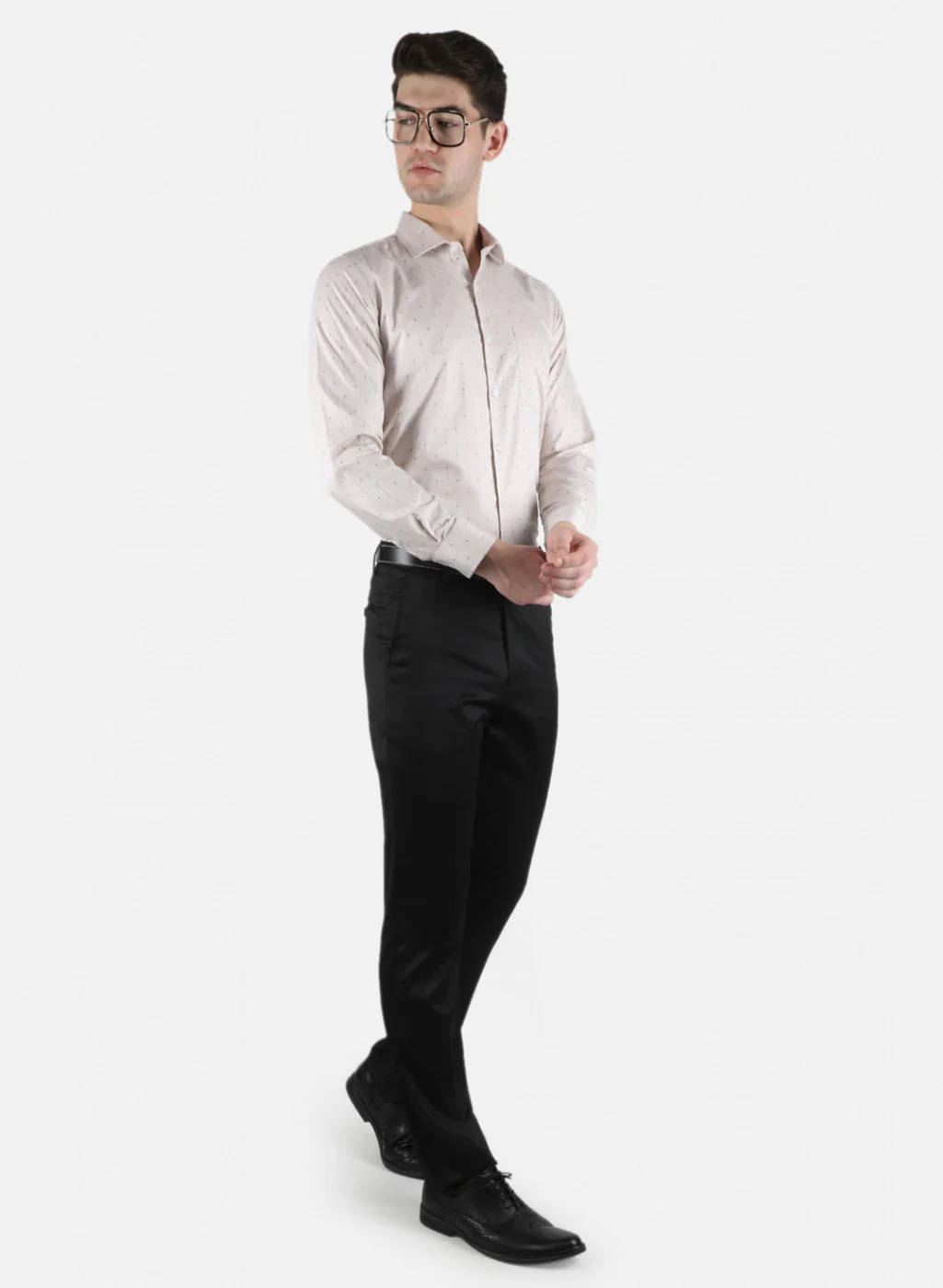 Men Beige Printed Shirt - Image 4