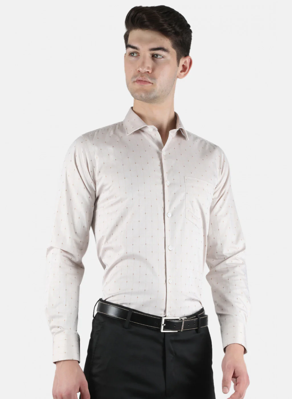 Men Beige Printed Shirt - Image 6