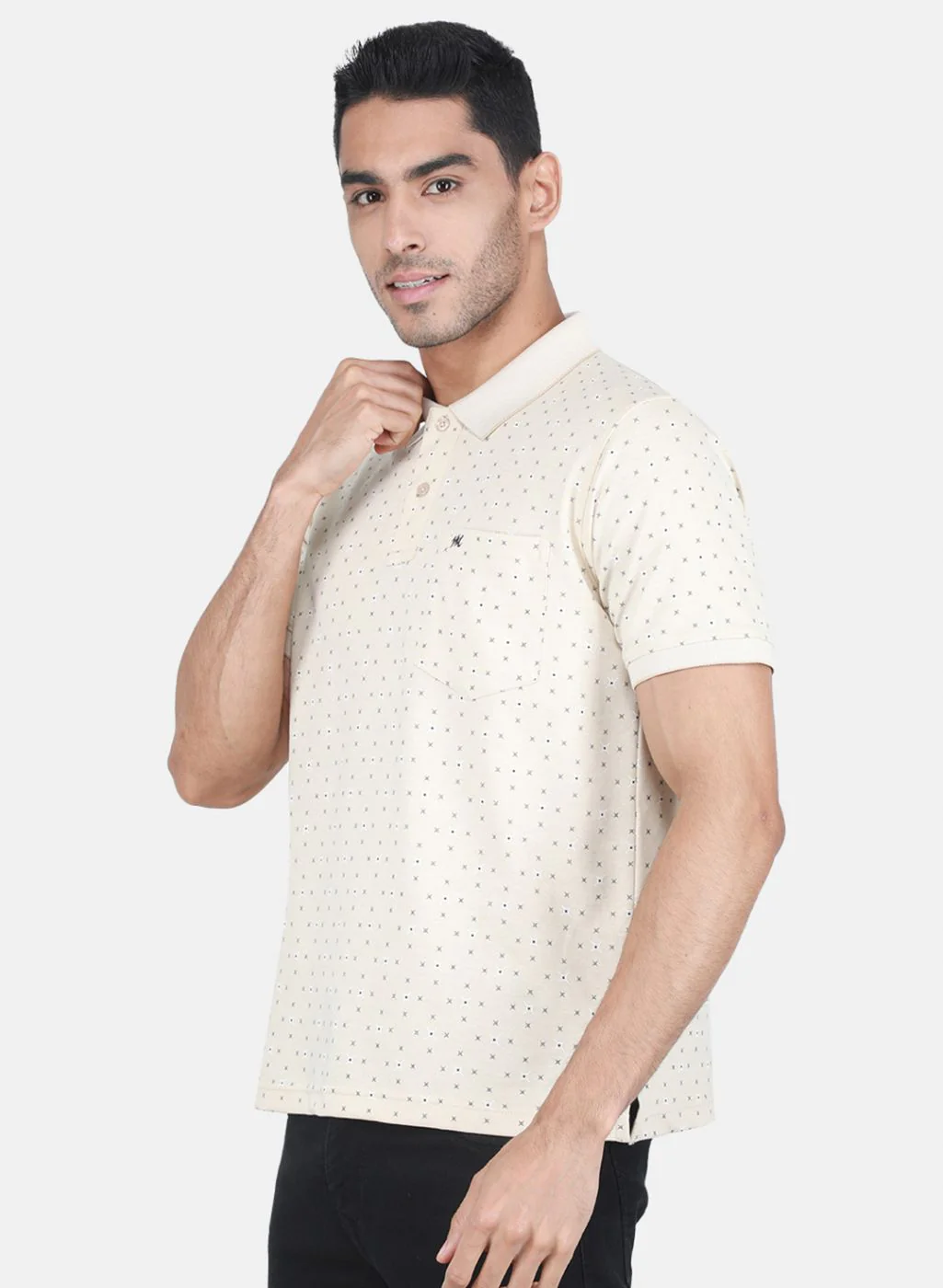 Men Beige Printed T-Shirt - Image 2