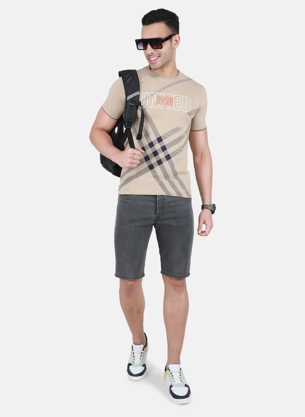 Men Beige Printed T-Shirt - Image 4