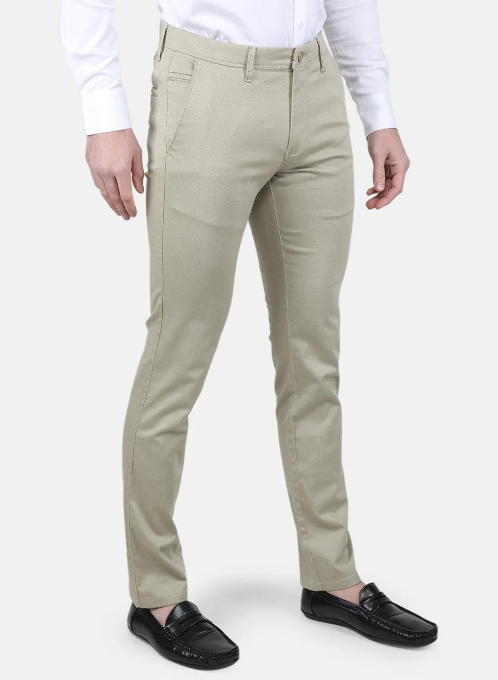 Men Beige Regular Fit Trouser - Image 6