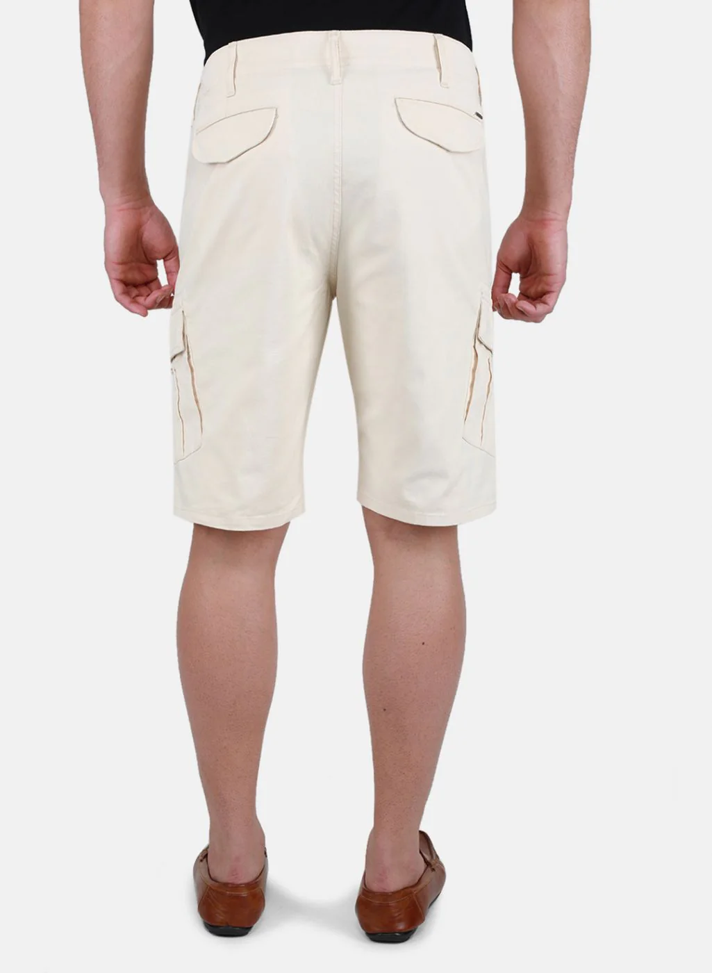 Men Beige Solid Short - Image 3