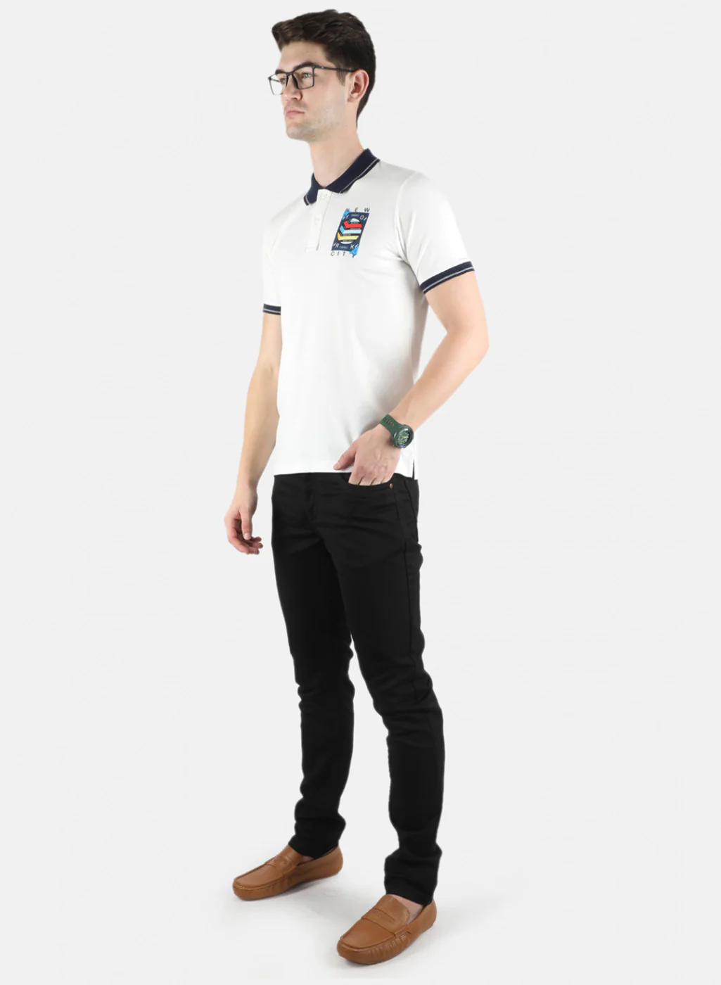 Men Black Narrow Fit Denim - Image 4